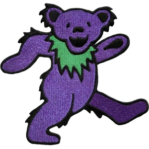 Grateful Dead - Purple Dancing Bear Woven Patch ryhmässä MERCHANDISE / Merch / Pop-Rock @ Bengans Skivbutik AB (5537921)