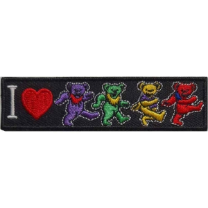 Grateful Dead - I Love Bears Woven Patch ryhmässä MERCHANDISE / Merch / Pop-Rock @ Bengans Skivbutik AB (5537923)