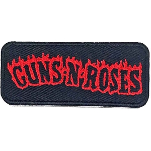 Guns N Roses - Flames Woven Patch ryhmässä MERCHANDISE / Merch / Hårdrock @ Bengans Skivbutik AB (5537939)