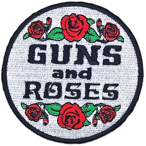 Guns N Roses - Roses Woven Patch ryhmässä MERCHANDISE / Merch / Hårdrock @ Bengans Skivbutik AB (5537940)