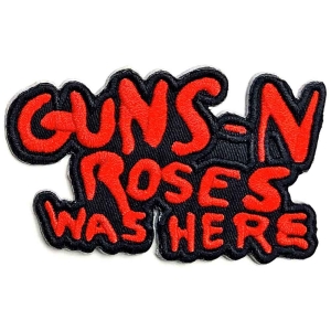 Guns N Roses - Cut-Out Was Here Woven Patch ryhmässä MERCHANDISE / Merch / Hårdrock @ Bengans Skivbutik AB (5537943)