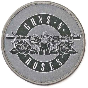 Guns N Roses - White Circle Logo Printed Patch ryhmässä MERCHANDISE / Merch / Hårdrock @ Bengans Skivbutik AB (5537950)