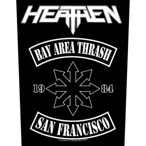 Heathen - Bay Area Thrash Back Patch ryhmässä MERCHANDISE / Merch / Hårdrock @ Bengans Skivbutik AB (5537954)