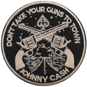 Johnny Cash - Don't Take Your Guns Woven Patch ryhmässä MERCHANDISE / Merch / Country @ Bengans Skivbutik AB (5538016)