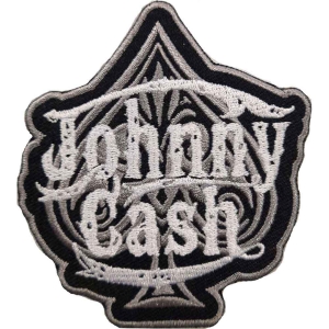 Johnny Cash - Spade Bl Woven Patch ryhmässä MERCHANDISE / Merch / Country @ Bengans Skivbutik AB (5538021)