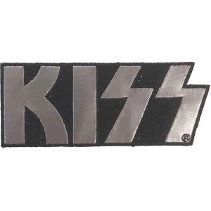 Kiss - Chrome Logo Woven Patch ryhmässä MERCHANDISE / Merch / Hårdrock @ Bengans Skivbutik AB (5538047)