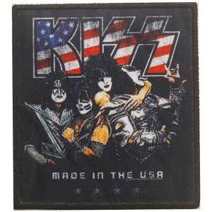 Kiss - Made In The Usa Printed Patch ryhmässä MERCHANDISE / Merch / Hårdrock @ Bengans Skivbutik AB (5538050)