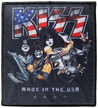 Kiss - Patch Made In The Usa (10,6 X 9,6 C ryhmässä MERCHANDISE / Merch / Hårdrock @ Bengans Skivbutik AB (5538050)