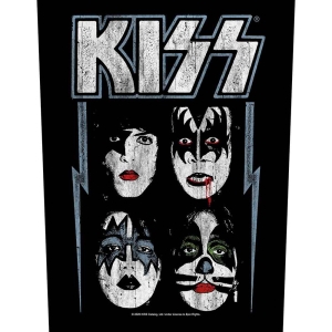 Kiss - Faces Back Patch ryhmässä MERCHANDISE / Merch / Hårdrock @ Bengans Skivbutik AB (5538055)