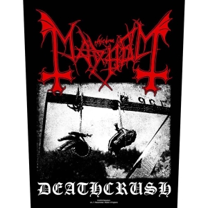 Mayhem - Deathcrush Back Patch ryhmässä MERCHANDISE / Merch / Hårdrock @ Bengans Skivbutik AB (5538096)