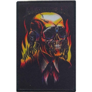 Megadeth - Flaming Vic Printed Patch ryhmässä MERCHANDISE / Merch / Hårdrock @ Bengans Skivbutik AB (5538100)