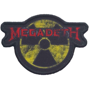 Megadeth - Hazard Logo Printed Patch ryhmässä MERCHANDISE / Merch / Hårdrock @ Bengans Skivbutik AB (5538103)