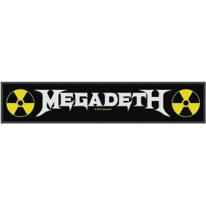 Megadeth - Logo Super Strip Patch ryhmässä MERCHANDISE / Merch / Hårdrock @ Bengans Skivbutik AB (5538115)