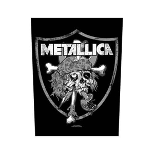 Metallica - Raiders Skull Back Patch ryhmässä MERCHANDISE / Merch / Hårdrock @ Bengans Skivbutik AB (5538122)