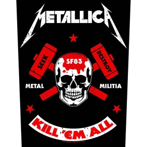 Metallica - Metal Militia Back Patch ryhmässä MERCHANDISE / Merch / Hårdrock @ Bengans Skivbutik AB (5538133)