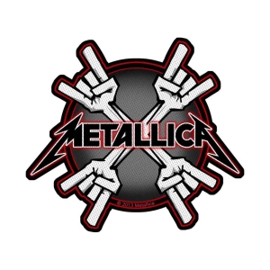 Metallica - Metal Horns Standard Patch ryhmässä MERCHANDISE / Merch / Hårdrock @ Bengans Skivbutik AB (5538147)