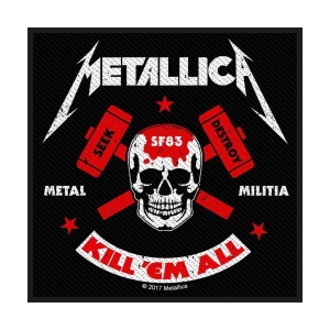 Metallica - Metal Militia Standard Patch ryhmässä MERCHANDISE / Merch / Hårdrock @ Bengans Skivbutik AB (5538152)