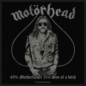 Motorhead - 49% Motherfucker Standard Patch ryhmässä MERCHANDISE / Merch / Hårdrock @ Bengans Skivbutik AB (5538206)