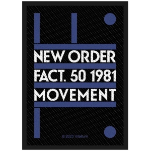 New Order - Fact 50 Standard Patch ryhmässä MERCHANDISE / Merch / Pop-Rock @ Bengans Skivbutik AB (5538215)