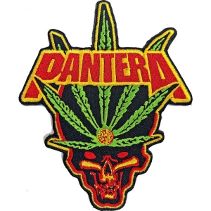 Pantera - Leaf Skull Woven Patch ryhmässä MERCHANDISE / Merch / Hårdrock @ Bengans Skivbutik AB (5538247)