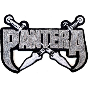 Pantera - Silver Swords Woven Patch ryhmässä MERCHANDISE @ Bengans Skivbutik AB (5538248)