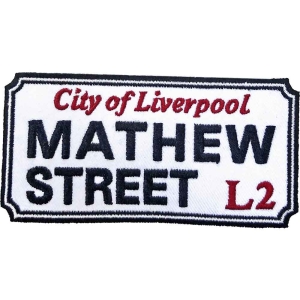 Rock Off - Mathew Street Liverpool Sign Woven Patch ryhmässä MK Export CDON Merch @ Bengans Skivbutik AB (5538346)