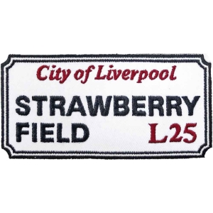 Rock Off - Strawberry Field Liverpool Sign Woven Pa ryhmässä MK Export CDON Merch @ Bengans Skivbutik AB (5538348)