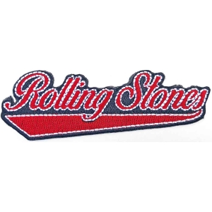 Rolling Stones - Baseball Script Woven Patch ryhmässä MERCHANDISE @ Bengans Skivbutik AB (5538355)