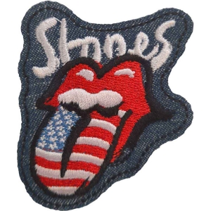 Rolling Stones - Filter Flag Tongue Woven Patch ryhmässä Minishops / Rolling Stones @ Bengans Skivbutik AB (5538357)