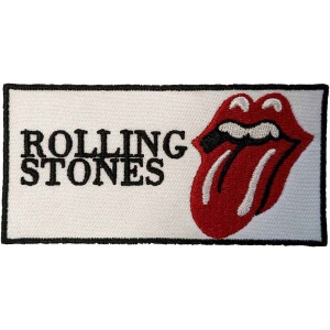 Rolling Stones - Text Logo Woven Patch ryhmässä MERCHANDISE / Merch / Pop-Rock @ Bengans Skivbutik AB (5538362)