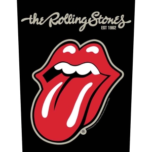 Rolling Stones - Plastered Tongue Back Patch ryhmässä MERCHANDISE / Kangasmerkki / Pop-Rock @ Bengans Skivbutik AB (5538366)