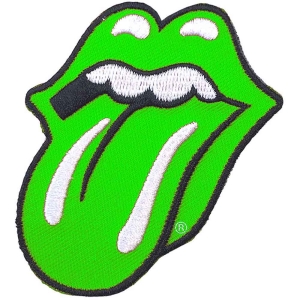 Rolling Stones - Classic Tongue Green Standard Patch ryhmässä MERCHANDISE @ Bengans Skivbutik AB (5538368)