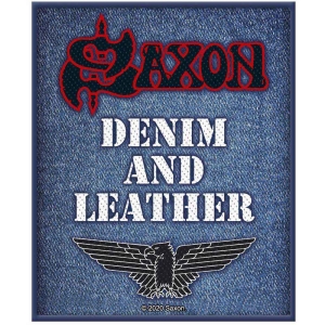 Saxon - Denim & Leather Standard Patch ryhmässä MERCHANDISE / Merch / Hårdrock @ Bengans Skivbutik AB (5538396)