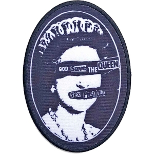 Sex Pistols - God Save The Queen Woven Patch ryhmässä MERCHANDISE / Merch / Punk @ Bengans Skivbutik AB (5538404)