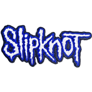 Slipknot - Cut-Out Logo Blue Border Woven Patch ryhmässä MERCHANDISE @ Bengans Skivbutik AB (5538441)