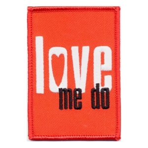 The Beatles - Love Me Do Standard Patch ryhmässä MERCHANDISE / Merch / Pop-Rock @ Bengans Skivbutik AB (5538482)