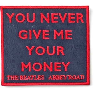 The Beatles - You Never Give Me Your Money Woven Patch ryhmässä MERCHANDISE / Merch / Pop-Rock @ Bengans Skivbutik AB (5538492)