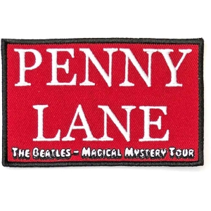 The Beatles - Penny Lane Red Woven Patch ryhmässä MERCHANDISE / Merch / Pop-Rock @ Bengans Skivbutik AB (5538493)