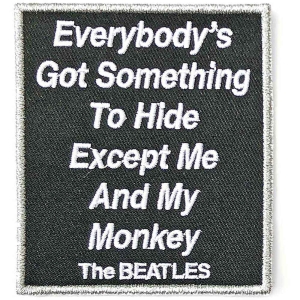 The Beatles - Me And My Monkey Woven Patch ryhmässä MERCHANDISE / Merch / Pop-Rock @ Bengans Skivbutik AB (5538495)