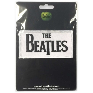 The Beatles - Drop T Logo Woven Print Standard Patch ryhmässä MERCHANDISE / Merch / Pop-Rock @ Bengans Skivbutik AB (5538508)