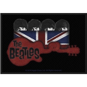 The Beatles - Guitar & Union Jack Standard Patch ryhmässä MERCHANDISE / Merch / Pop-Rock @ Bengans Skivbutik AB (5538514)