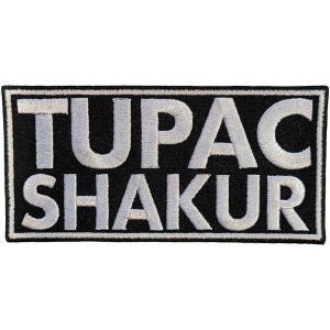 Tupac - Text Logo Woven Patch ryhmässä MERCHANDISE / Merch / Hip Hop-Rap @ Bengans Skivbutik AB (5538592)