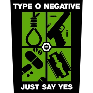 Type O Negative - Just Say Yes Back Patch ryhmässä MERCHANDISE / Merch / Hårdrock @ Bengans Skivbutik AB (5538596)