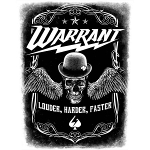 Warrant - Louder Harder Faster Back Patch ryhmässä MERCHANDISE / Merch / Hårdrock @ Bengans Skivbutik AB (5538611)