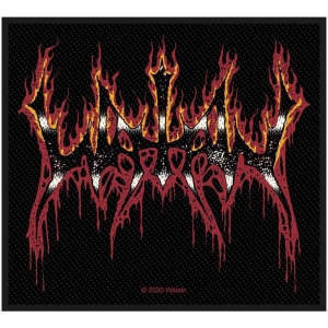 Watain - Flaming Logo Standard Patch ryhmässä MERCHANDISE / Merch / Hårdrock @ Bengans Skivbutik AB (5538615)