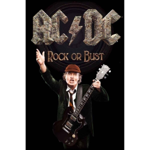 Ac/Dc - Rock Or Bust/Angus Textile Poster ryhmässä MERCH / Minsishops-merch / Ac/Dc @ Bengans Skivbutik AB (5538669)