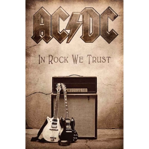 Ac/Dc - In Rock We Trust Textile Poster ryhmässä MERCH / Minsishops-merch / Ac/Dc @ Bengans Skivbutik AB (5538670)