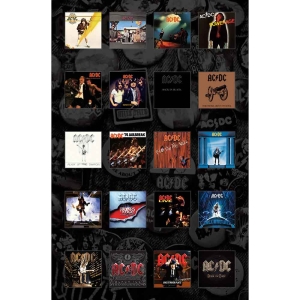 Ac/Dc - Albums Textile Poster ryhmässä MERCH / Minsishops-merch / Ac/Dc @ Bengans Skivbutik AB (5538672)