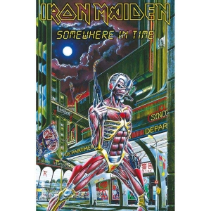 Iron Maiden - Somewhere In Time Textile Poster ryhmässä MERCHANDISE / Merch / Hårdrock @ Bengans Skivbutik AB (5538711)