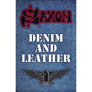 Saxon - Denim & Leather Textile Poster ryhmässä MERCHANDISE / Merch / Hårdrock @ Bengans Skivbutik AB (5538765)